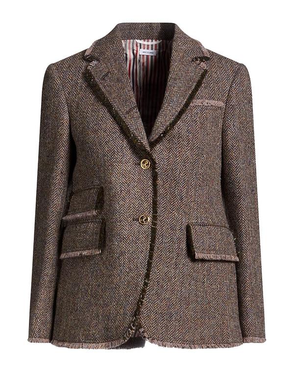 トム赤銅色 レディース アウター 上衣・上衣 テーラードジャケット THOM BROWNE Brown 赤銅色 レディースファッション-コート・ジャケット