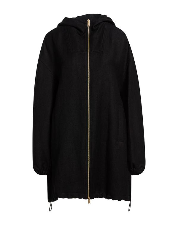 ファビアナ フィリッピ レディース アウター 厚地の外套 FABIANA FILIPPI Black 黒いこと コート・ジャケット-レディースファッション