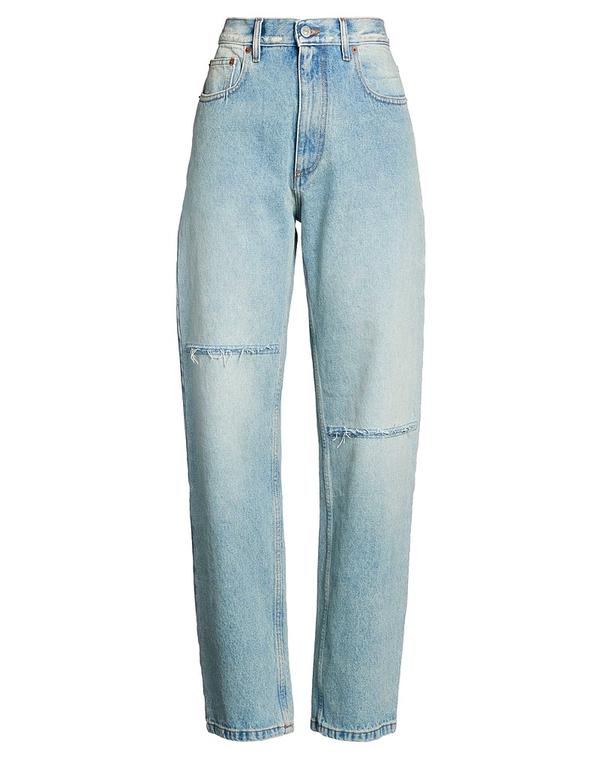 マルタンマルジェラ レディース ボトムス デニムパンツ ストレートレッグ MM6 MAISON MARGIELA Blue ブルー｜ReVida 店