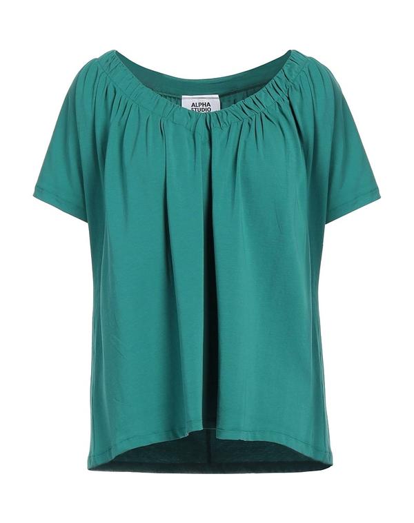 アルファス テューディオ レディース トップス Tシャツ ALPHA STUDIO Green グリーン