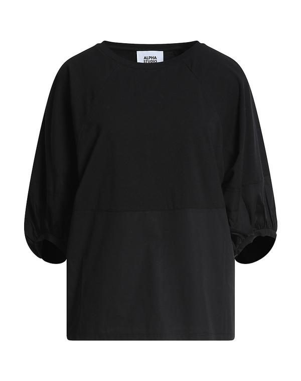 【送料無料】 アルファス テューディオ レディース シャツ トップス トップス Black