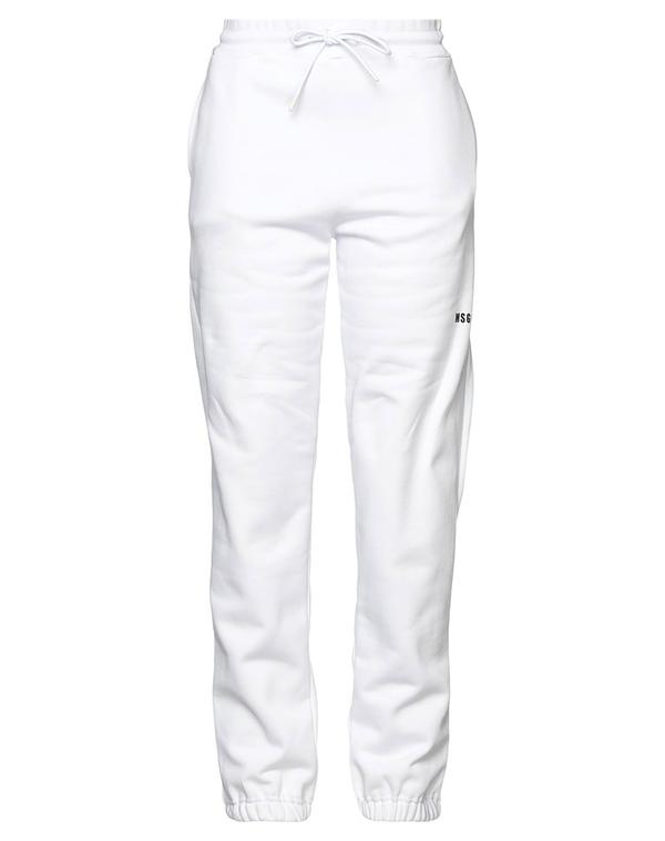 エムエスジイエム レディース ボトムス 心地好いズボン下 スポーティパンツ MSGM White 白いこと レディースファッション-ボトムス-パンツ