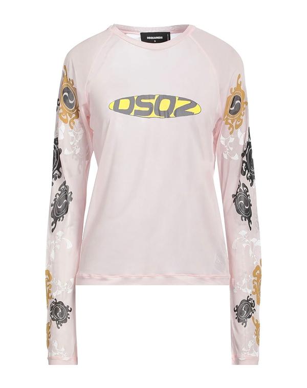 【送料無料】 ディースクエアード レディース Tシャツ トップス Ｔシャツ Pink