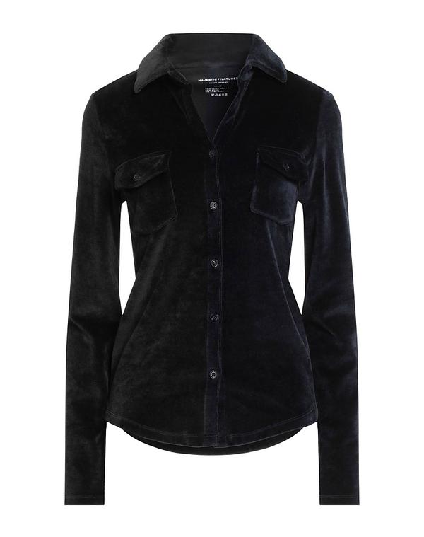 【送料無料】 マジェスティック レディース シャツ トップス 無地シャツ＆ブラウス Midnight Blue