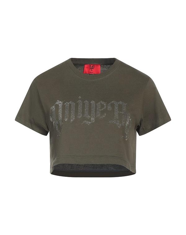 アニエバイ レディース トップス ティーシャツ ANIYE BY Military Green 緑であること レディースファッション-Tシャツ・カットソー-トップス