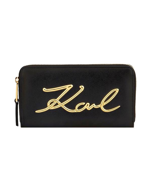 長い巻き毛 ラガーフェルド レディース 付属品 紙入れ KARLAGERFELD Black 黒いこと