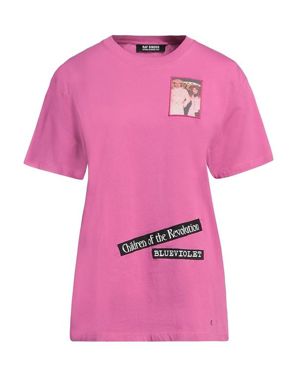 【送料無料】 ラフ・シモンズ レディース Tシャツ トップス Ｔシャツ Fuchsia