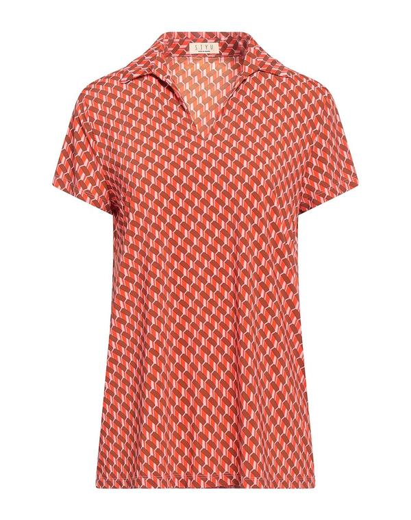 シユ レディース トップス スポーツシャツ SIYU Orange オレンジ色