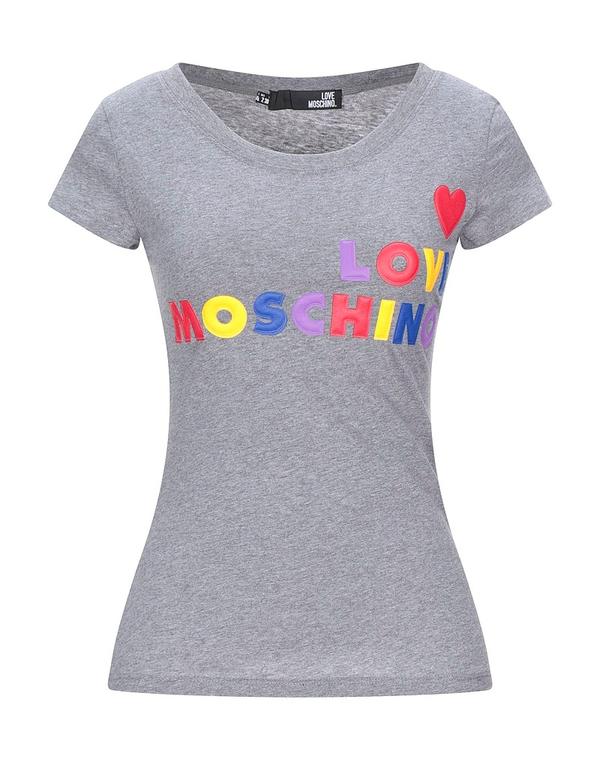 【送料無料】 ラブ モスキーノ レディース Tシャツ トップス Ｔシャツ Gray