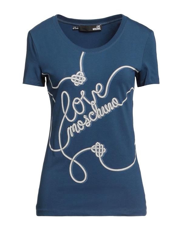 【送料無料】 ラブ モスキーノ レディース Tシャツ トップス Ｔシャツ Navy