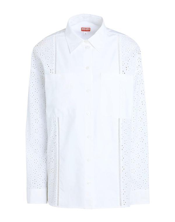 【送料無料】 ケンゾー レディース シャツ トップス 無地シャツ&ブラウス White