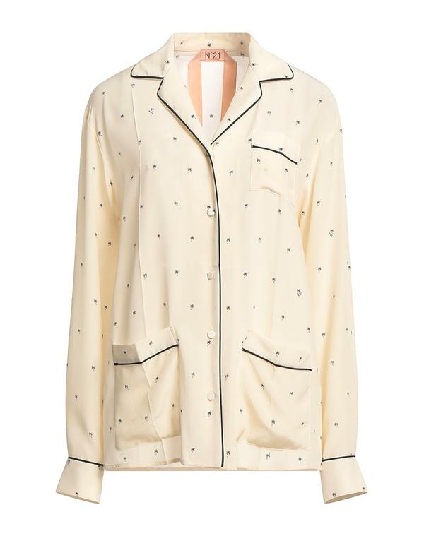 【送料無料】 ヌメロ ヴェントゥーノ レディース シャツ トップス シルクシャツ＆ブラウス Beige