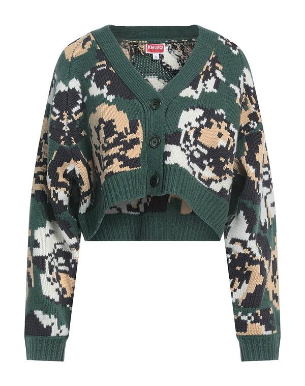 ケンゾー レディース アウター カーディガン KENZO Green グリーン｜ReVida 店