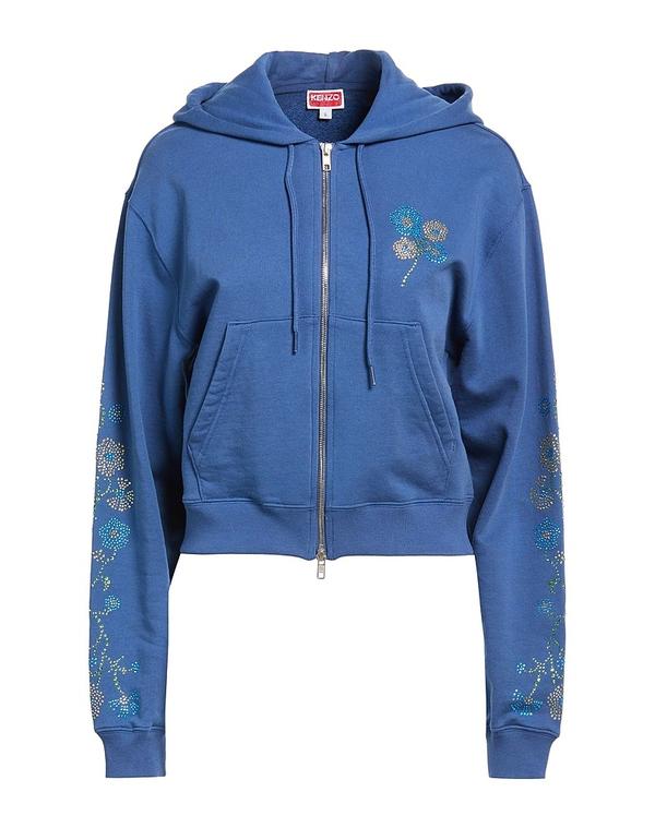 【送料無料】 ケンゾー レディース パーカー・スウェット アウター パーカー Blue Gray