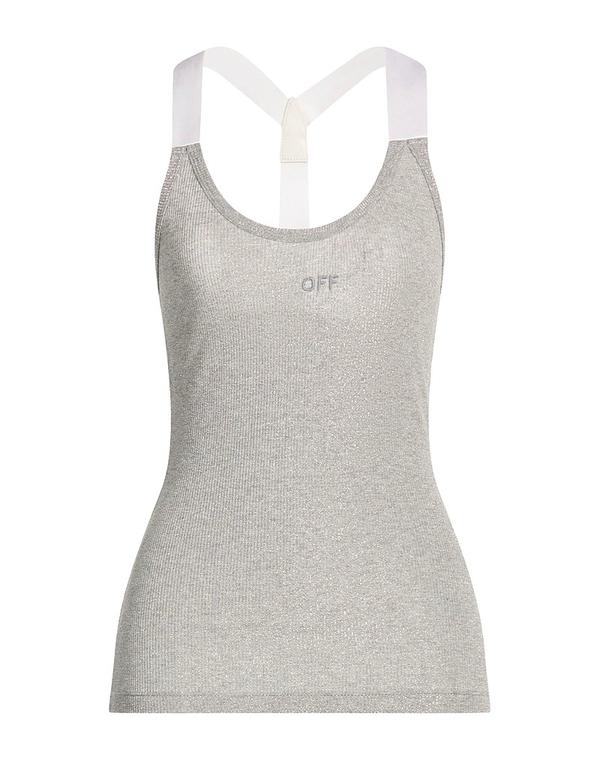 オフ-ホワイト レディース トップス シャツ タンクトップ OFF-WHITE Gray グレー