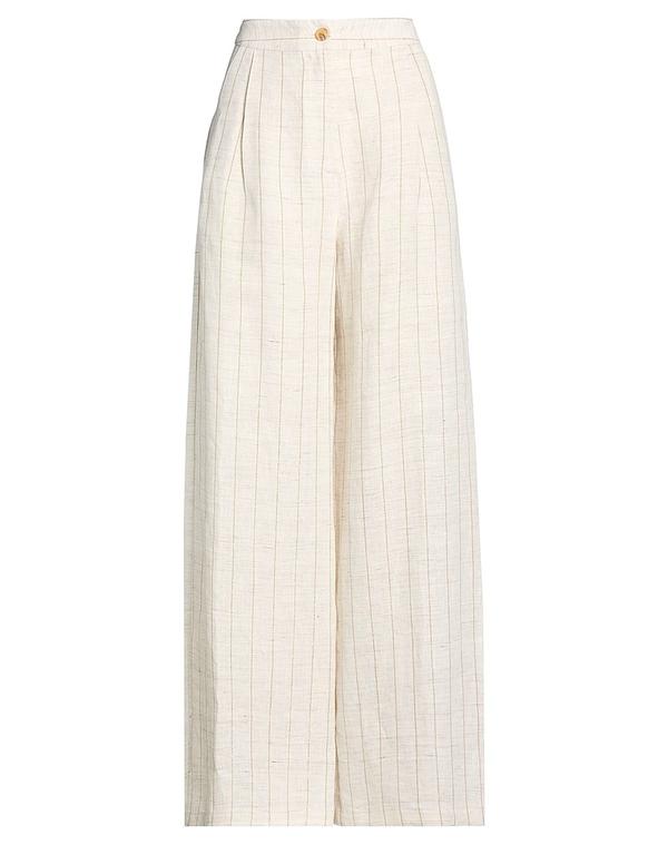 バルバナポリ レディース ボトムス カジュアルパンツ ワイドパンツ BARBA Napoli Beige ベージュ