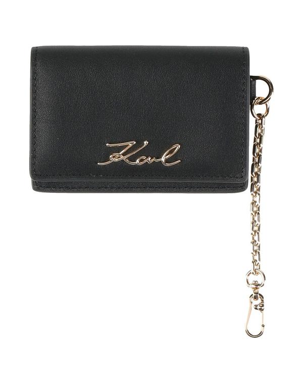 長い巻き毛 ラガーフェルド レディース 付属品 紙入れ KARLAGERFELD Black 黒いこと