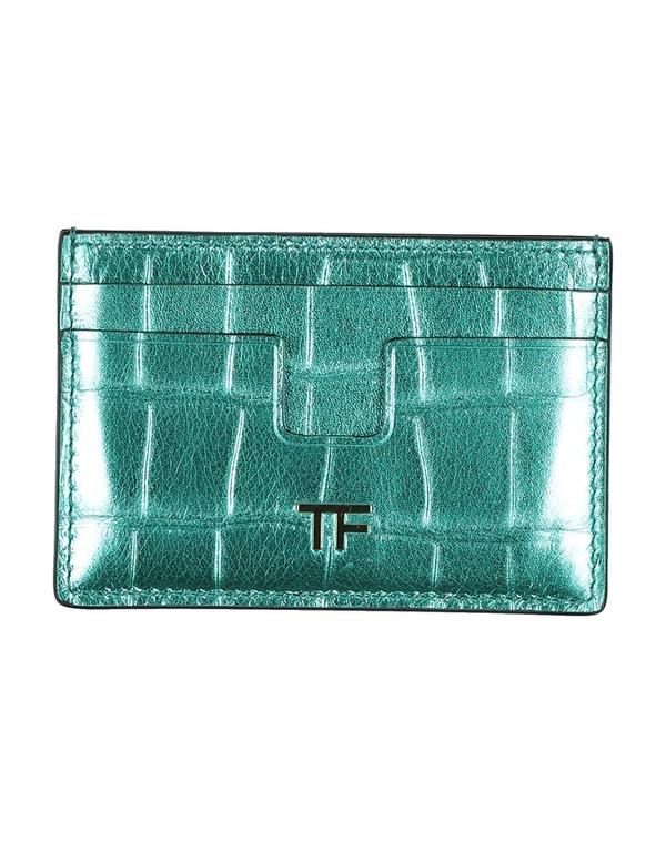 【送料無料】 トム・フォード レディース 財布 アクセサリー カードケース Turquoise Blue