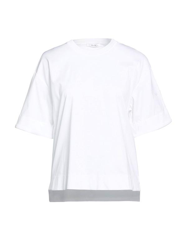 【送料無料】 マックスマーラ レディース Tシャツ トップス Ｔシャツ White