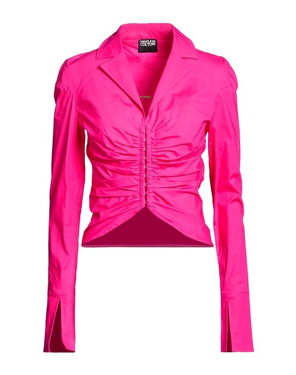 【送料無料】 ヴェルサーチ レディース シャツ トップス 無地シャツ＆ブラウス Fuchsia