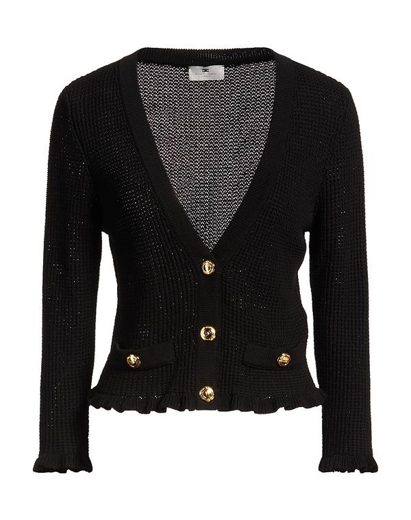 エリザベッタフランキ レディース アウター ジレー ELISABETTA FRANCHI Black 黒いこと