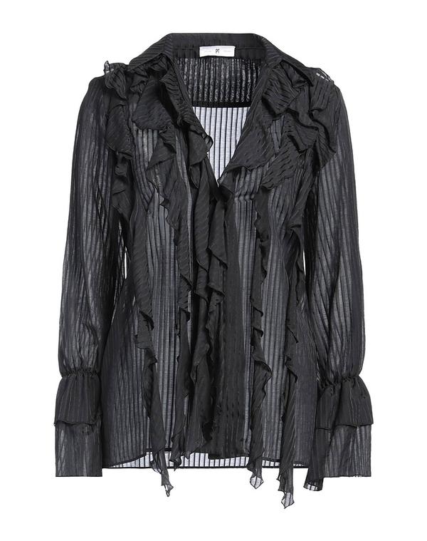 【送料無料】 PTトリノ レディース シャツ トップス 柄入りシャツ&ブラウス Black