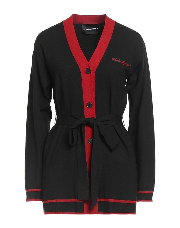 長い巻き毛 ラガーフェルド レディース アウター ジレー KARLAGERFELD Black 黒いこと