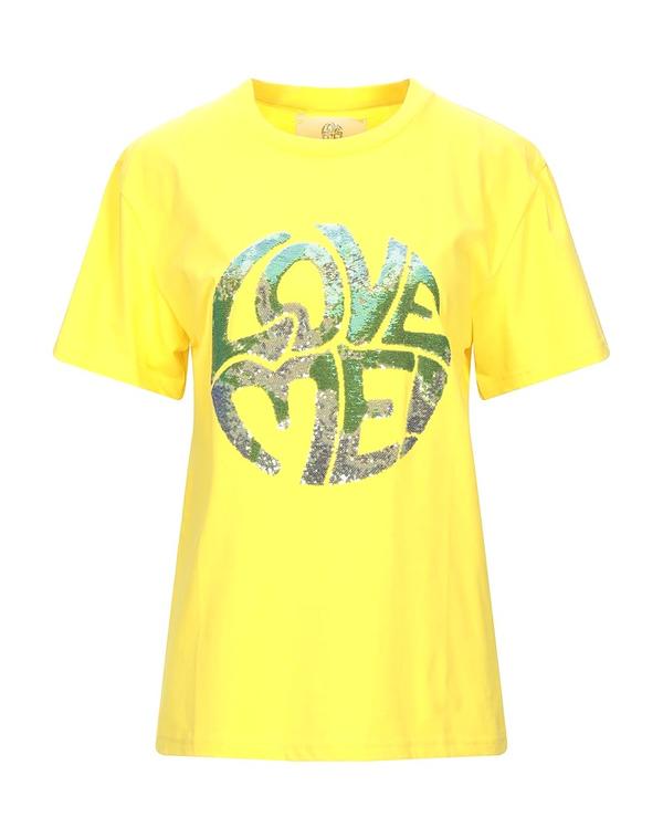 アルベルタ フェレッティ レディース トップス Tシャツ ALBERTA FERRETTI Yellow イエロー