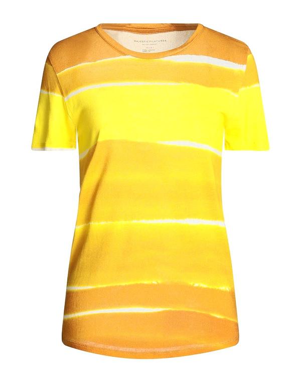 マジェスティック レディース トップス Tシャツ MAJESTIC FILATURES Yellow イエロー