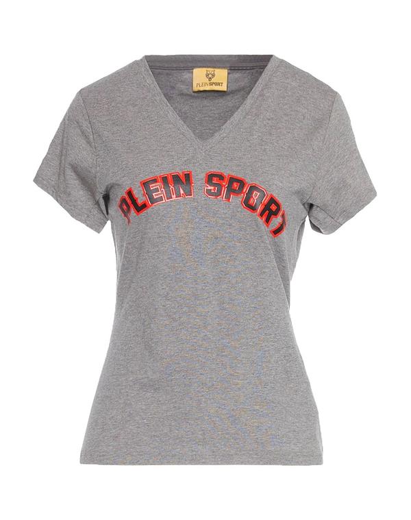 【送料無料】 プレイン スポーツ レディース Tシャツ トップス Ｔシャツ Gray