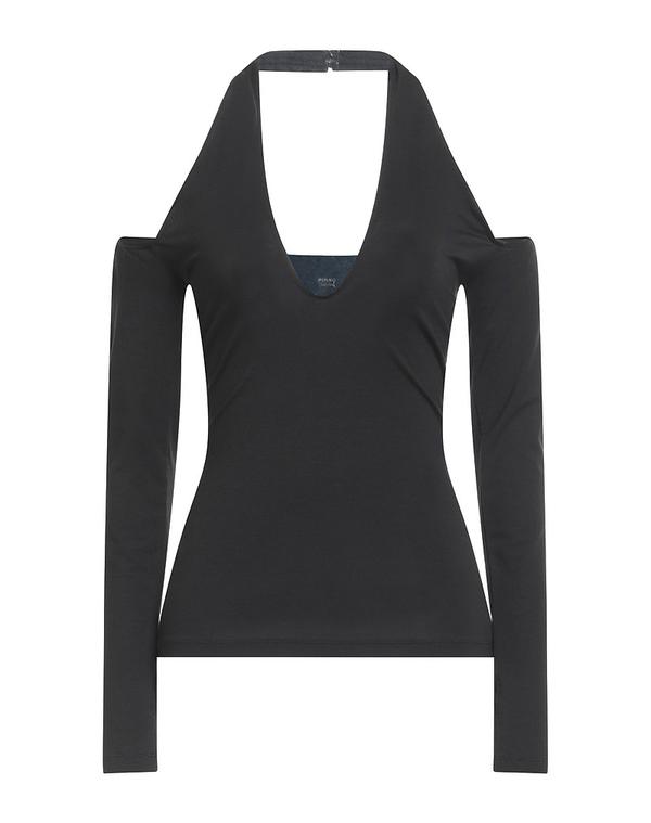 【送料無料】 ピンコ レディース シャツ トップス トップス オープンショルダー Black