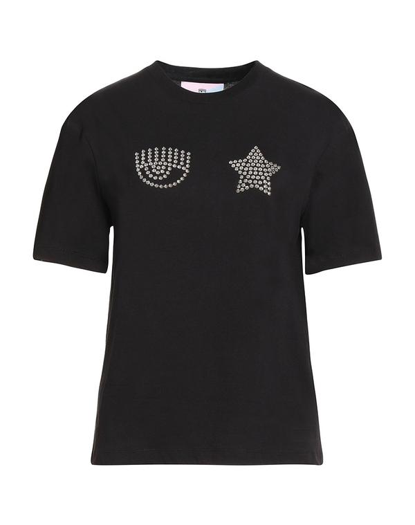 シアラフェラーニ レディース トップス ティーシャツ CHIARA FERRAGNI Black 黒いこと Tシャツ・カットソー-レディースファッション-トップス