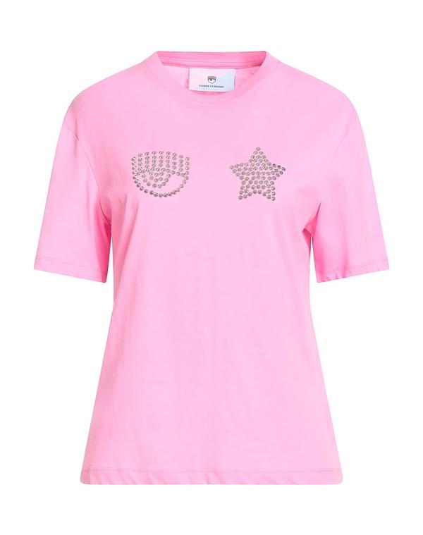 シアラフェラーニ レディース トップス ティーシャツ CHIARA FERRAGNI Pink サクラ色 Tシャツ・カットソー-レディースファッション-トップス