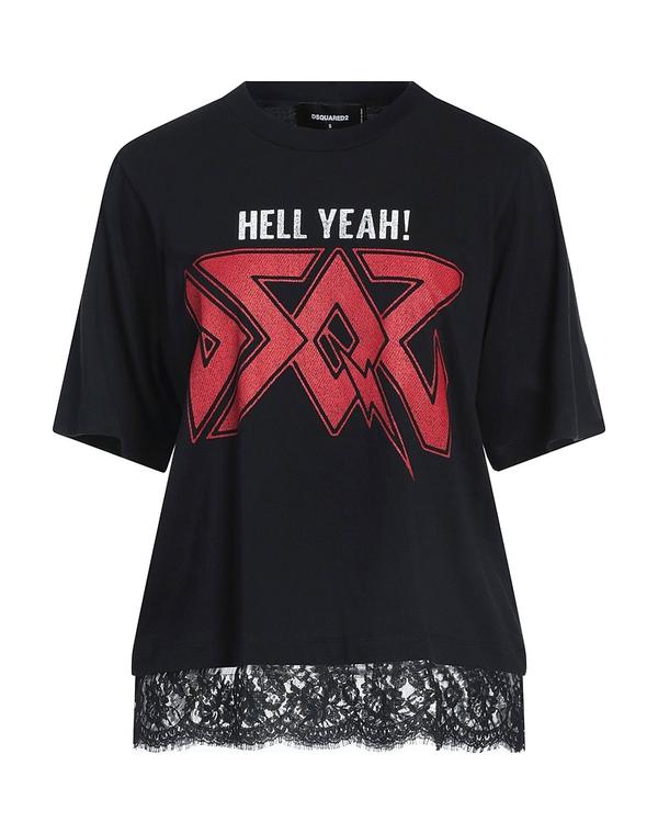 ディースクエアード レディース トップス ティーシャツ DSQUARED2 Black 黒いこと レディースファッション-Tシャツ・カットソー-トップス