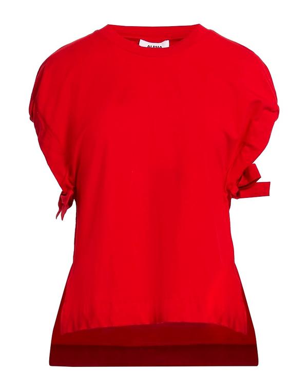 アルファス テューディオ レディース トップス ティーシャツ ALPHA STUDIO Red 赤いこと Tシャツ・カットソー-トップス-レディースファッション