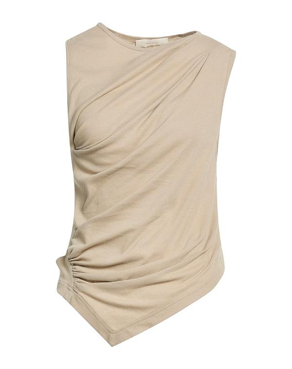 人間の顔盛りだくさん レディース トップス プルオーバー FAITHFULL Beige ベージュ
