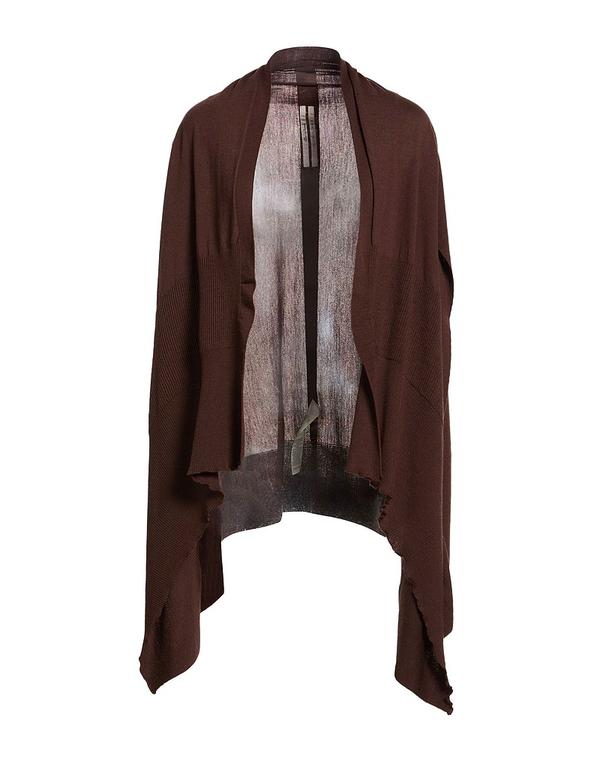 リックオウエンス レディース アウター ジレー カシミール編み物 RICK OWENS Chocolate Brown 赤銅色