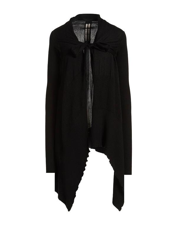 リックオウエンス レディース アウター ジレー カシミール編み物 RICK OWENS Black 黒いこと