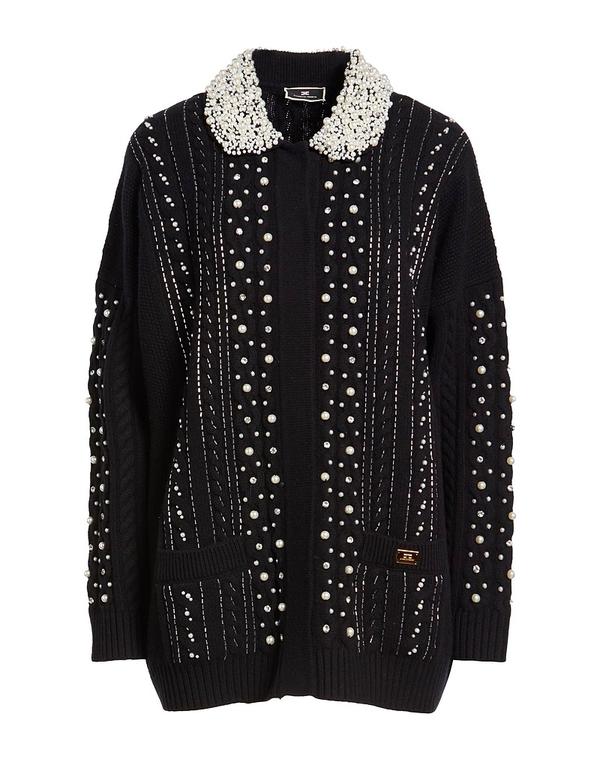 エリザベッタフランキ レディース アウター ジレー ELISABETTA FRANCHI Black 黒いこと