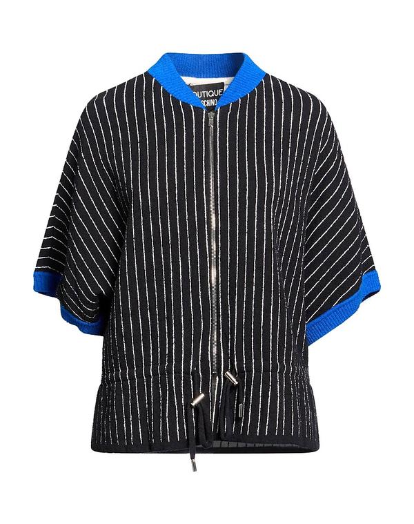 ブティックモスキーノ レディース アウター ジレー チャック付き添い人編み物 BOUTIQUE MOSCHINO Black 黒いこと