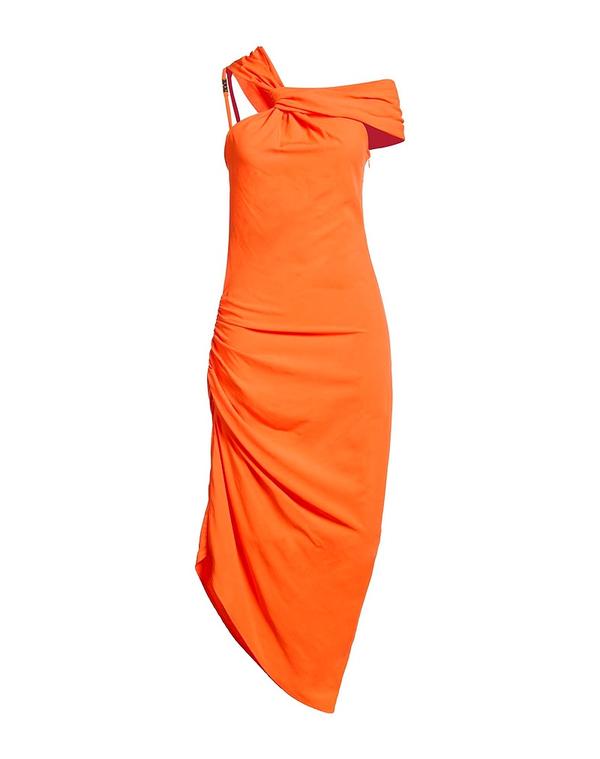 ヴェルサーチ レディース トップス ワンピース ワンショルダードレス VERSACE JEANS COUTURE Orange オレンジ｜ReVida 店