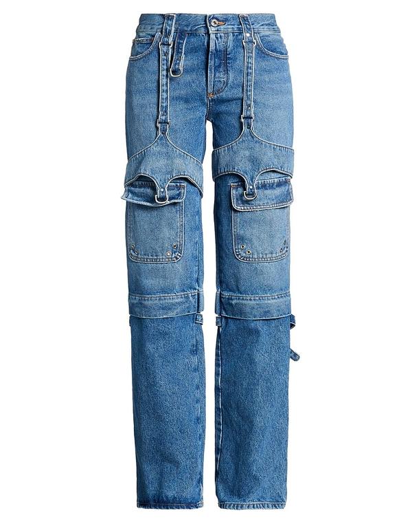 オフ-ホワイト レディース ボトムス デニムパンツ ジーンズ OFF-WHITE Blue ブルー|ReVida 店