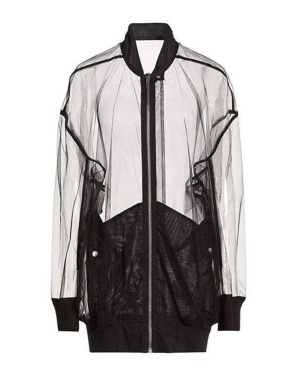 リックオウエンス レディース アウター 上衣・上衣 ボンバージャケット RICK OWENS Black 黒いこと
