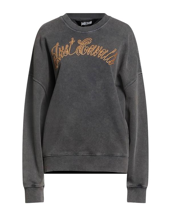 ジャストカバリ レディース アウター パーカー・スウェット JUST CAVALLI Charcoal 濃灰色