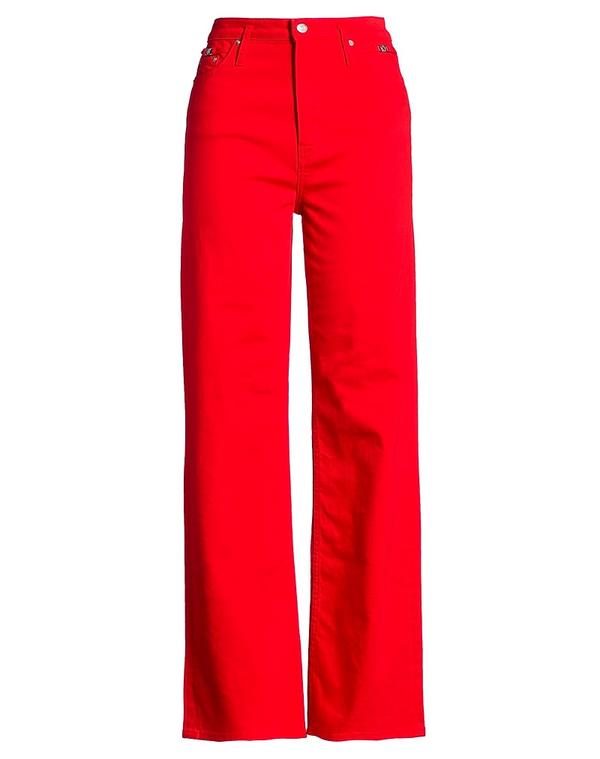 マージュ レディース ボトムス ジーンズズボン下 ストレートレッグ MAJE Red 赤いこと