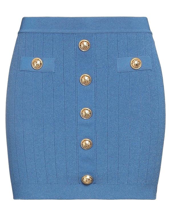 バルマン レディース 下つ方スコート BALMAIN Pastel Blue 青色
