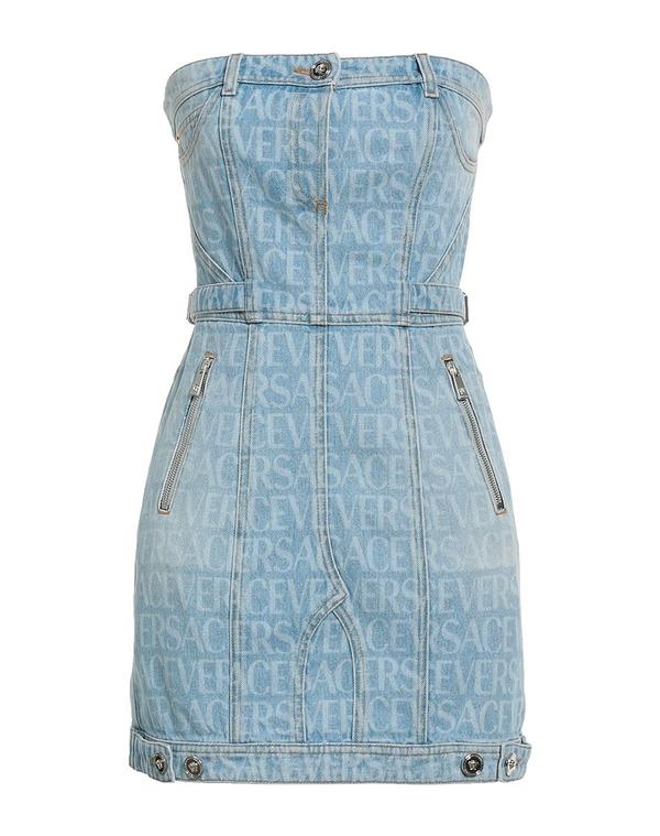ヴェルサーチ レディース トップス ワンピース サマードレス VERSACE Blue ブルー｜ReVida 店
