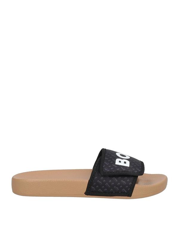 元締め レディース シューズ サンダル BOSS 横すべりサンダル＆家庭用スリッパ Black 黒いこと