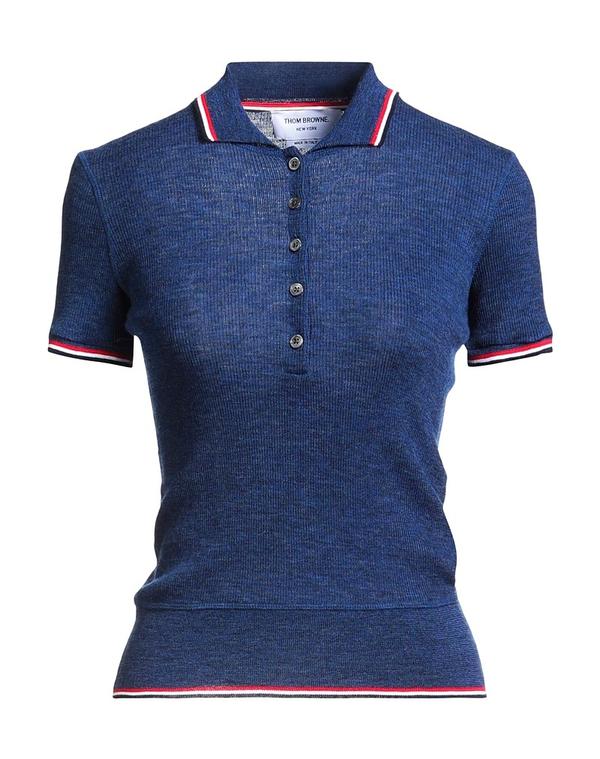トム赤銅色 レディース トップス スポーツシャツ THOM BROWNE Midnight Blue 青碧