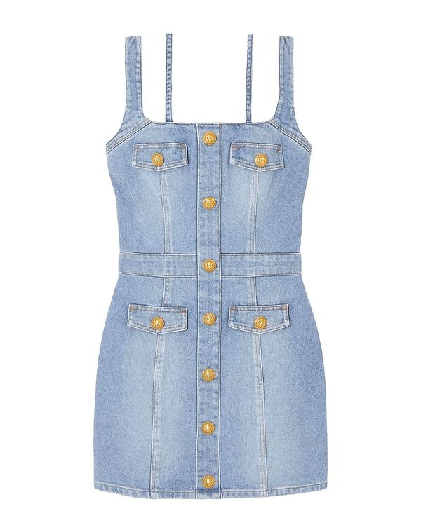 バルマン レディース トップス 衣装 熱電子管お召しもの BALMAIN Blue 青色